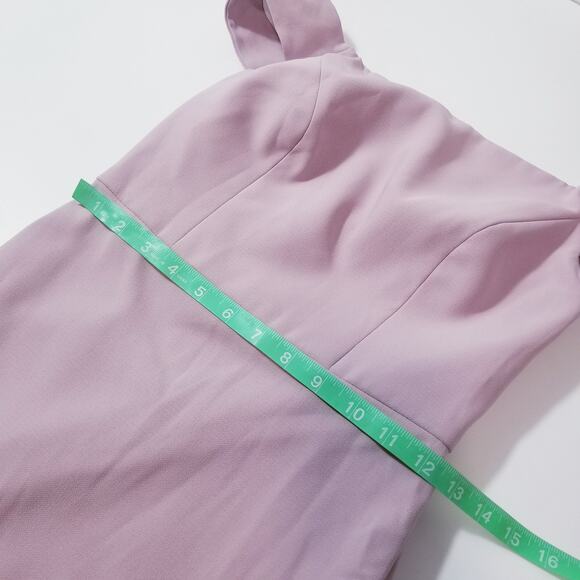 Dessy Collection Suede Rose Bridesmaid Dress Maxi Gown - Picture 9 of 14